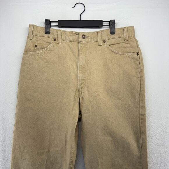 Vintage Levi's Jeans Mens Fits 34x32 Brown Relaxed USA Made Orange Tab 90s 97 - Picture 3 of 10